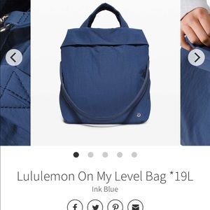 EUC Lululemon INK BLUE 19L Tote